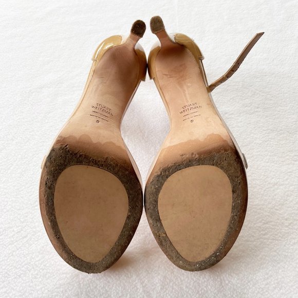 SOLD Stuart Weitzman Adobe Patent Nudist Disco size 9 - Picture 10 of 16